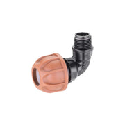 RACCORDO GOMITO IRRIGAZIONE DA GIARDINO 20 MM CON FILETTO 1/2 POLLICE MASCHIO