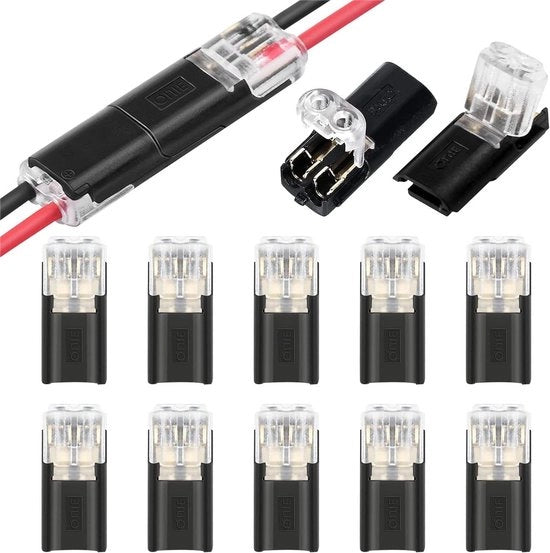 Connessione a doppia polarità per cavi autoconnettori per cavi con 18/22 AWG senza necessità di staccare il rivestimento connettore per cavi impermeabile
