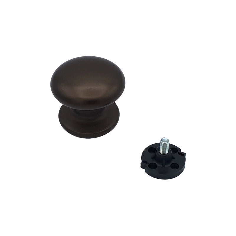 Pomolo fisso per porta SAGUATTI 173/70IB in alluminio marrone opaco