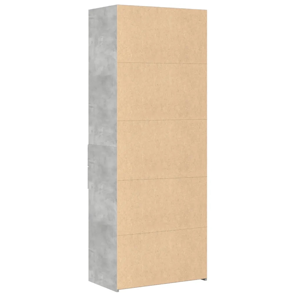 Credenza-Buffet-Armadio da cucina Grigio Cemento 70x42,5x185 cm in Legno Multistrato 279501