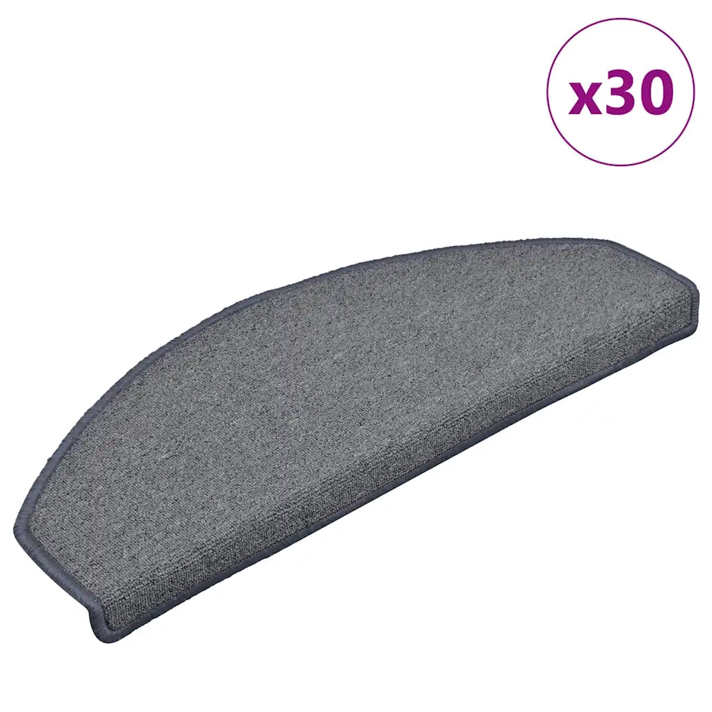 Tappetini per Scale 30 pz Grigio Chiaro e Blu 65x24x4 cm