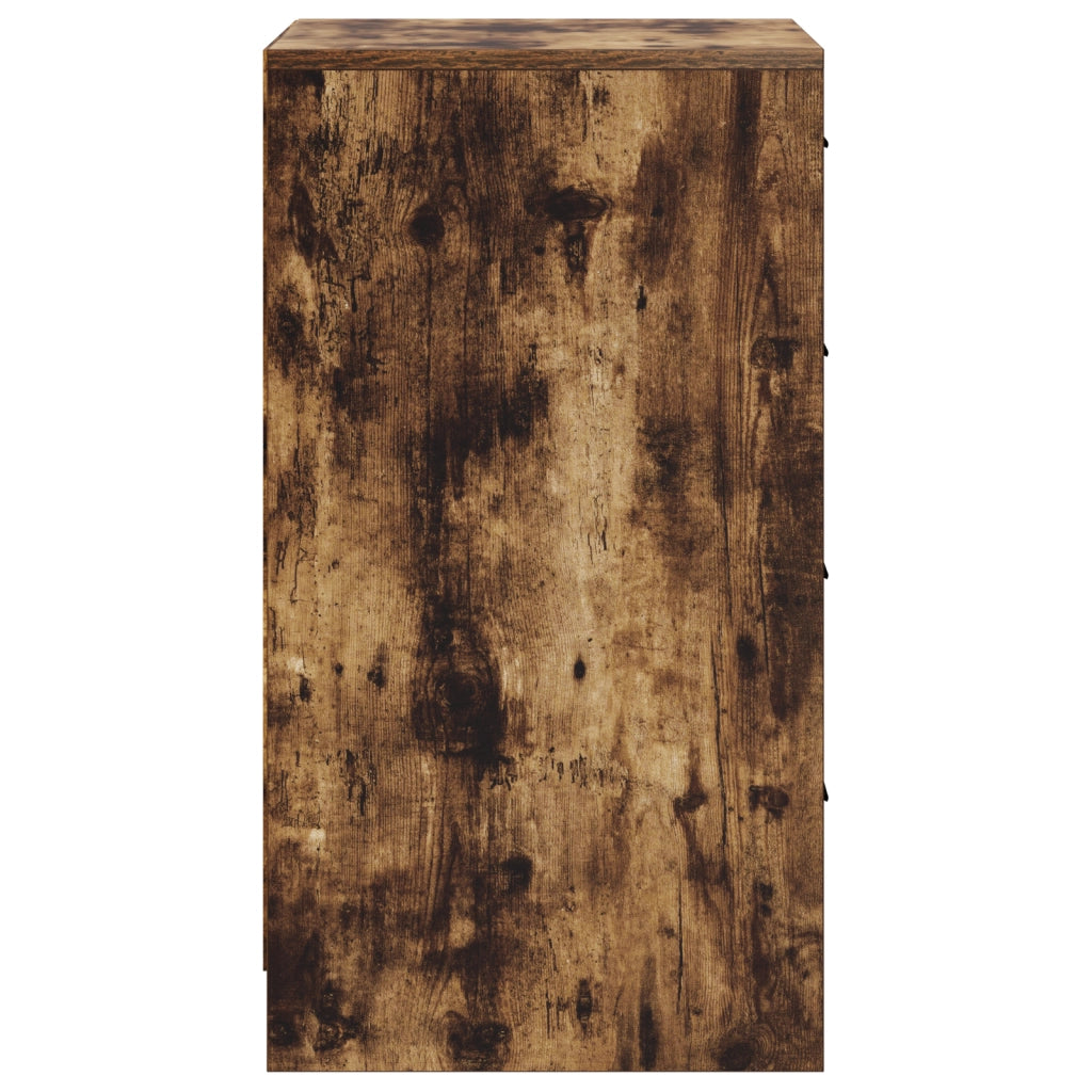 Credenza in rovere affumicato 40x41x75 cm in legno di ingegneria