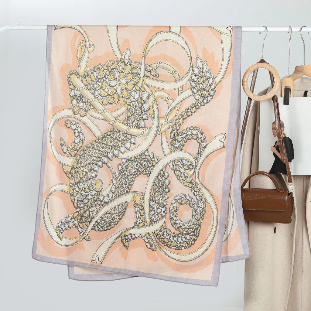 Sciarpe da donna con stampe retr¨°, scaldacollo, sciarpe di seta