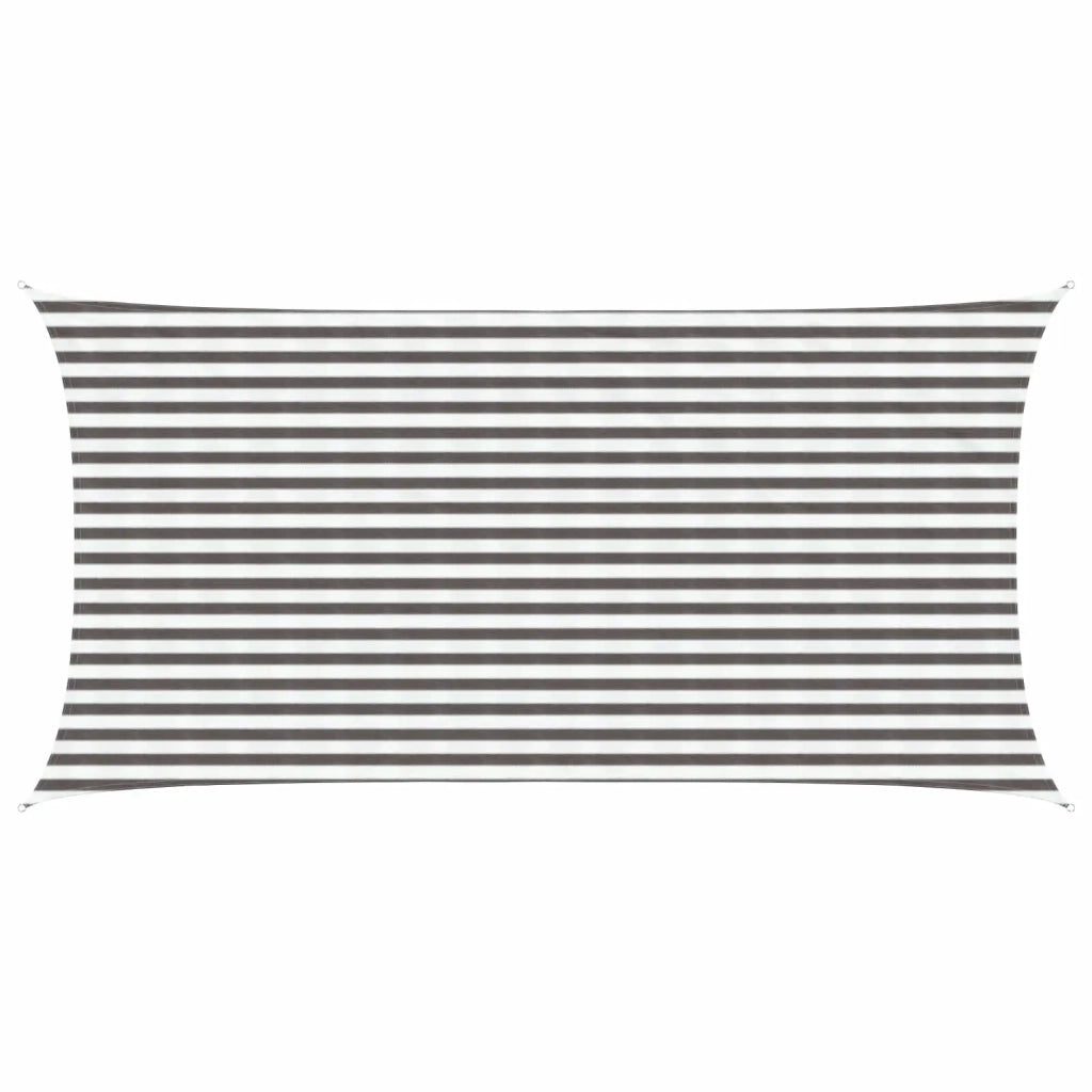 Telo Ombra-Vela Ombreggiante-Parasole a Vela Grigio chiaro e bianco 2,5 x 4,5 m HDPE