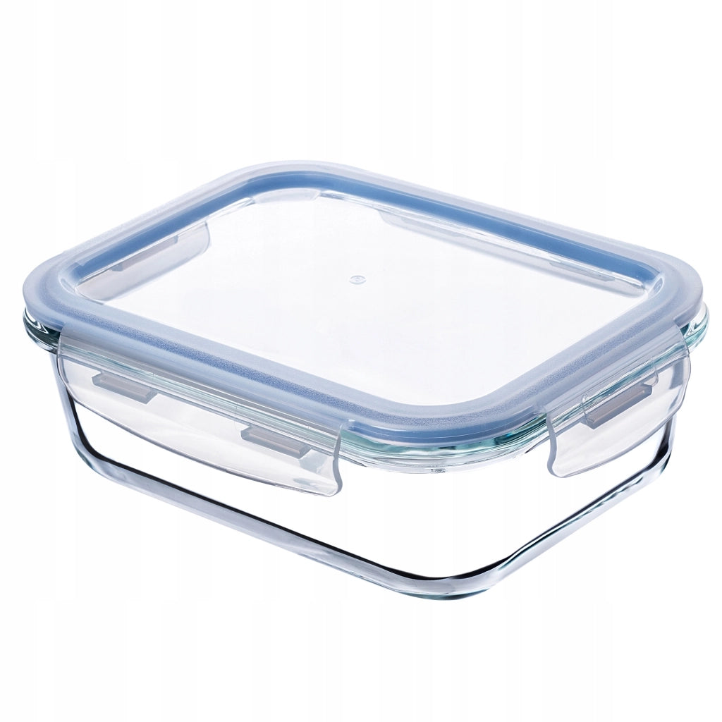 Contenitore per alimenti in vetro KADAX da 370 ml con coperchio, ideale per il pranzo.