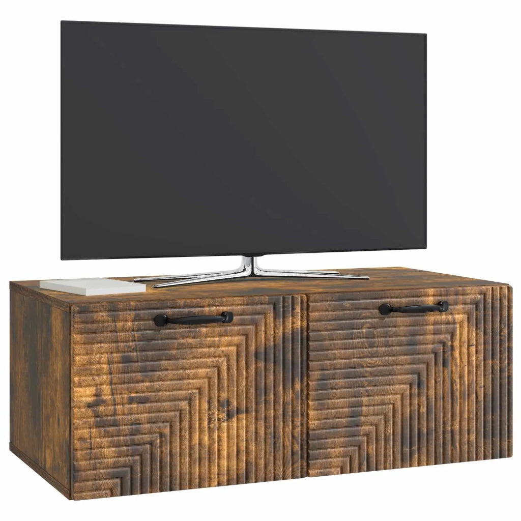 Mobile Porta TV da Muro Rovere Fumo 78,5 x 41 x 30 cm