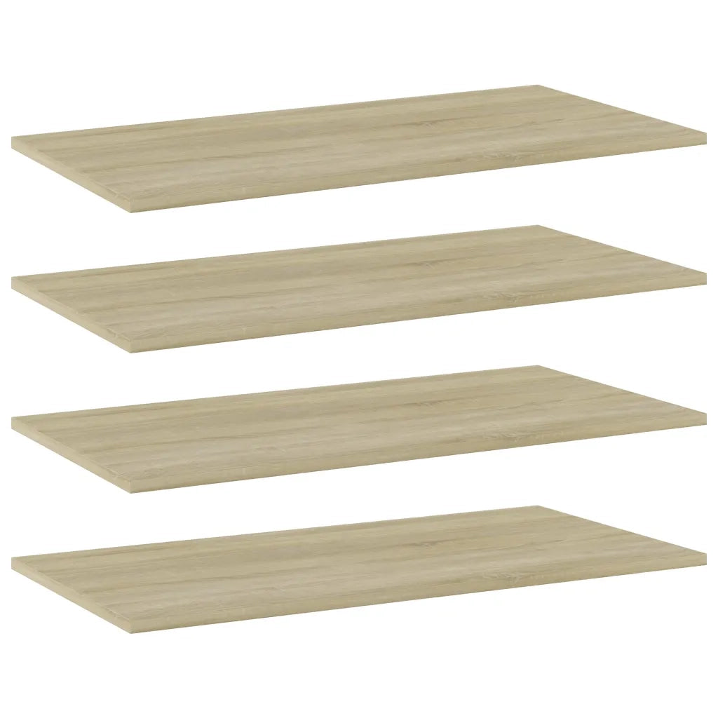Ripiani per Libreria 4pz Rovere Sonoma 80x40x1,5cm Multistrato 805336