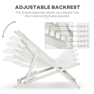 Set 2 Sedie Sdraio 96,5x58x91,5 cm in Alluminio Beige