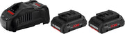 Bosch Professional 18V System Set di Batterie (2x Batterie ProCORE18V 4.0Ah + Caricabatteria Rapido GAL 1880 CV, in Scatola di Cartone)
