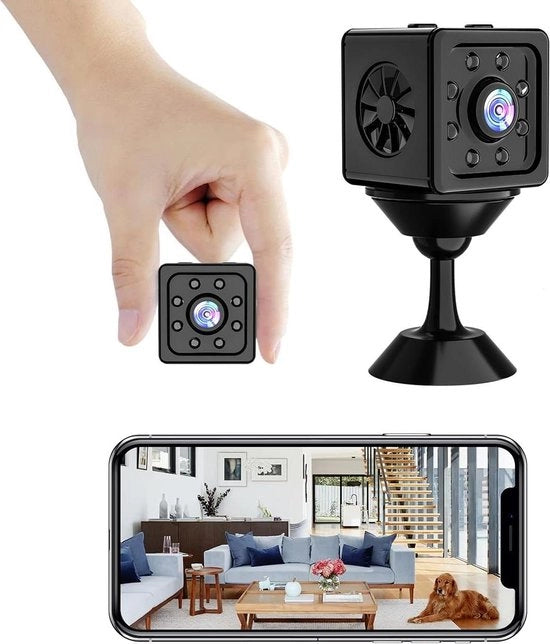 Camera di sorveglianza Full-HD 1080p WLAN per interni con lunga durata batteria e sensore di movimento