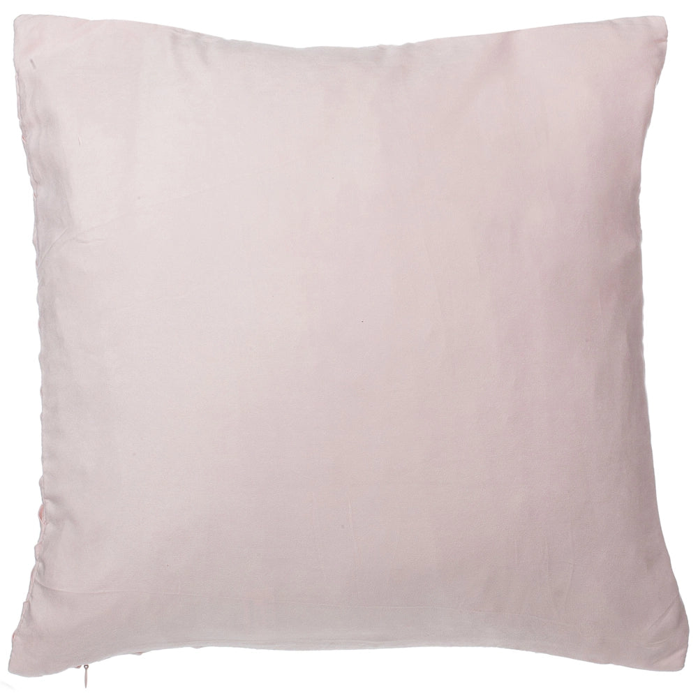 Set di 2 cuscini decorativi rosa finta pelle scamosciata trama reticolare 45 x 45 cm Moderno Glamour Decor accessori