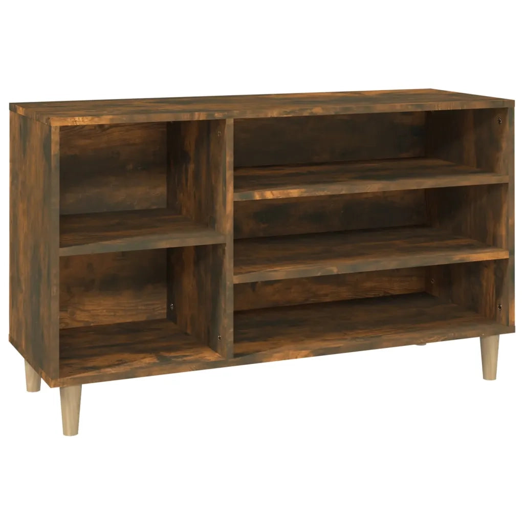 Scarpiera | Mobile per scarpe Rovere Fumo 102x36x60 cm in Legno Multistrato