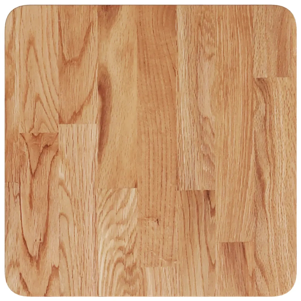 Piano Tavolo Quadrato Marrone Chiaro 40x40x4cm Rovere Trattato 343057