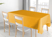 Tovaglia Cucina Soggiorno In Cotone Con Orlo A Giorno In Tinta Unita Ajour - 140x180cm - Senape