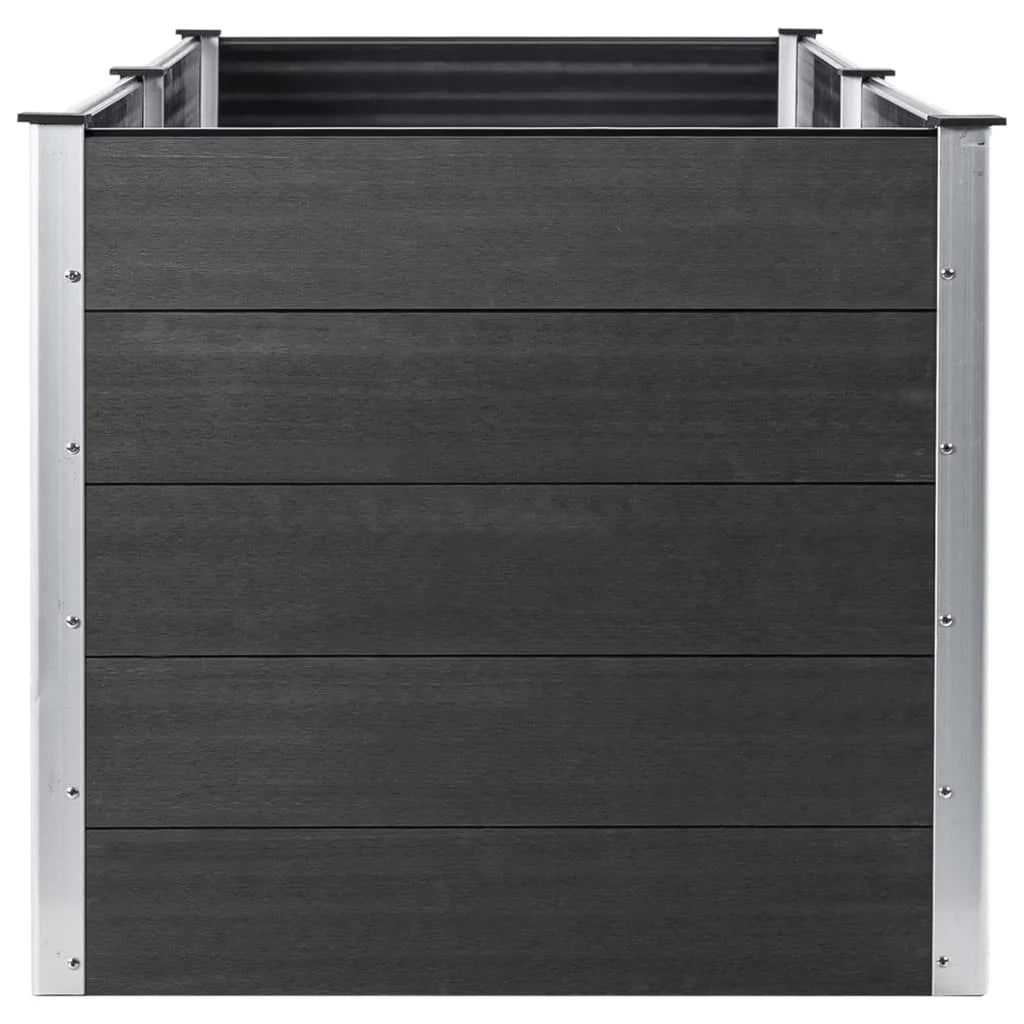 Fioriera rialzata per piante e fiori giardino 250 x 50 x 91 cm WPC grigio 02_0001027