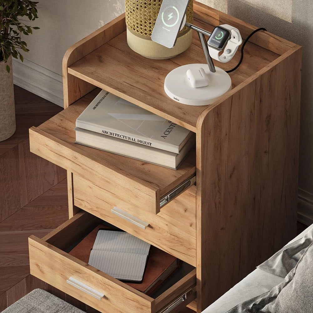 Comodino Edis, Antracite, Set di 2