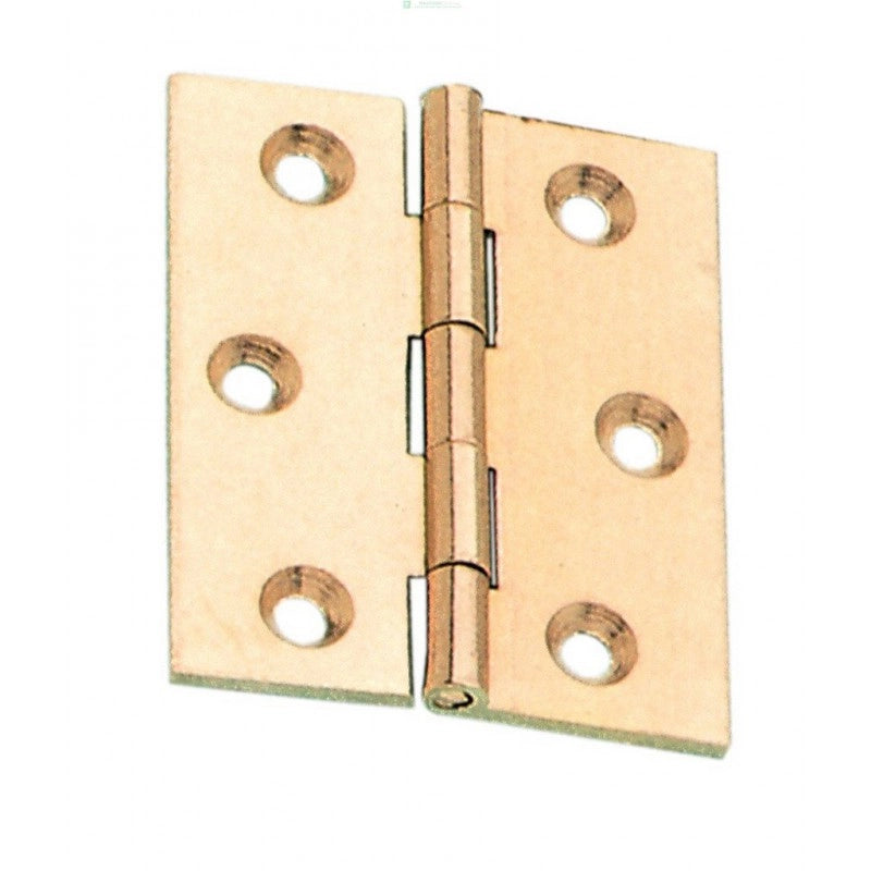 CERNIERA FRESATA PIANA 60x50 mm - Bronzato - 24 pezzi- CERNIERIFICIO VALTOCE