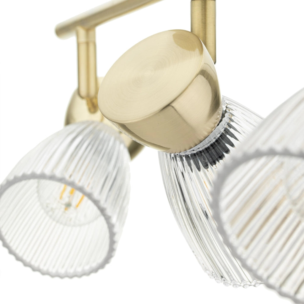 Plafoniera Milagro Best oro ottone 3 vetri 3xE14 40W