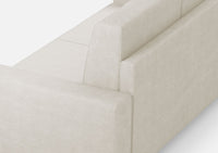 Divano Angolare 7 Posti 286x286x85 cm Sakar in Tessuto Latte