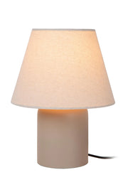 Lampada da tavolo beige in ceramica MACIA Lucide E14