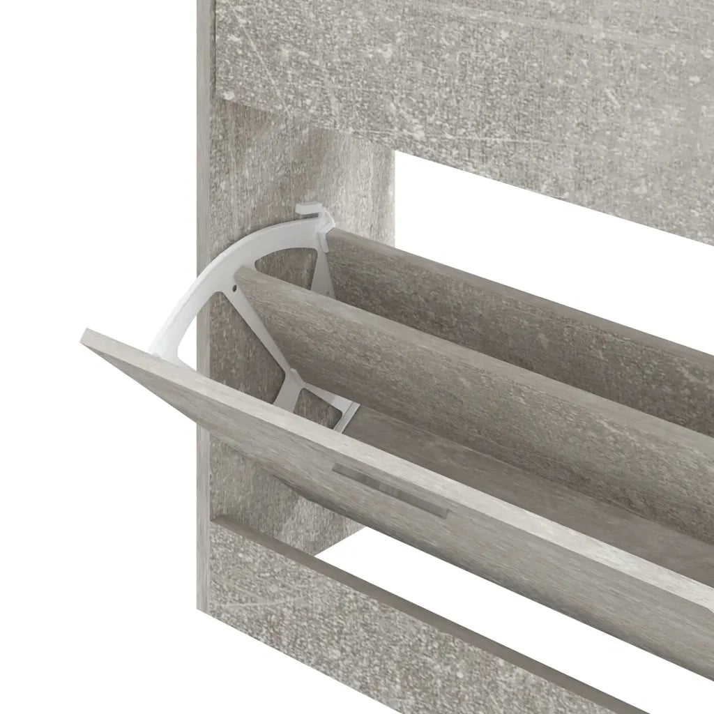 Scarpiera-Scaffale per scarpe Grigio Cemento 63x24x81 cm in Legno Multistrato