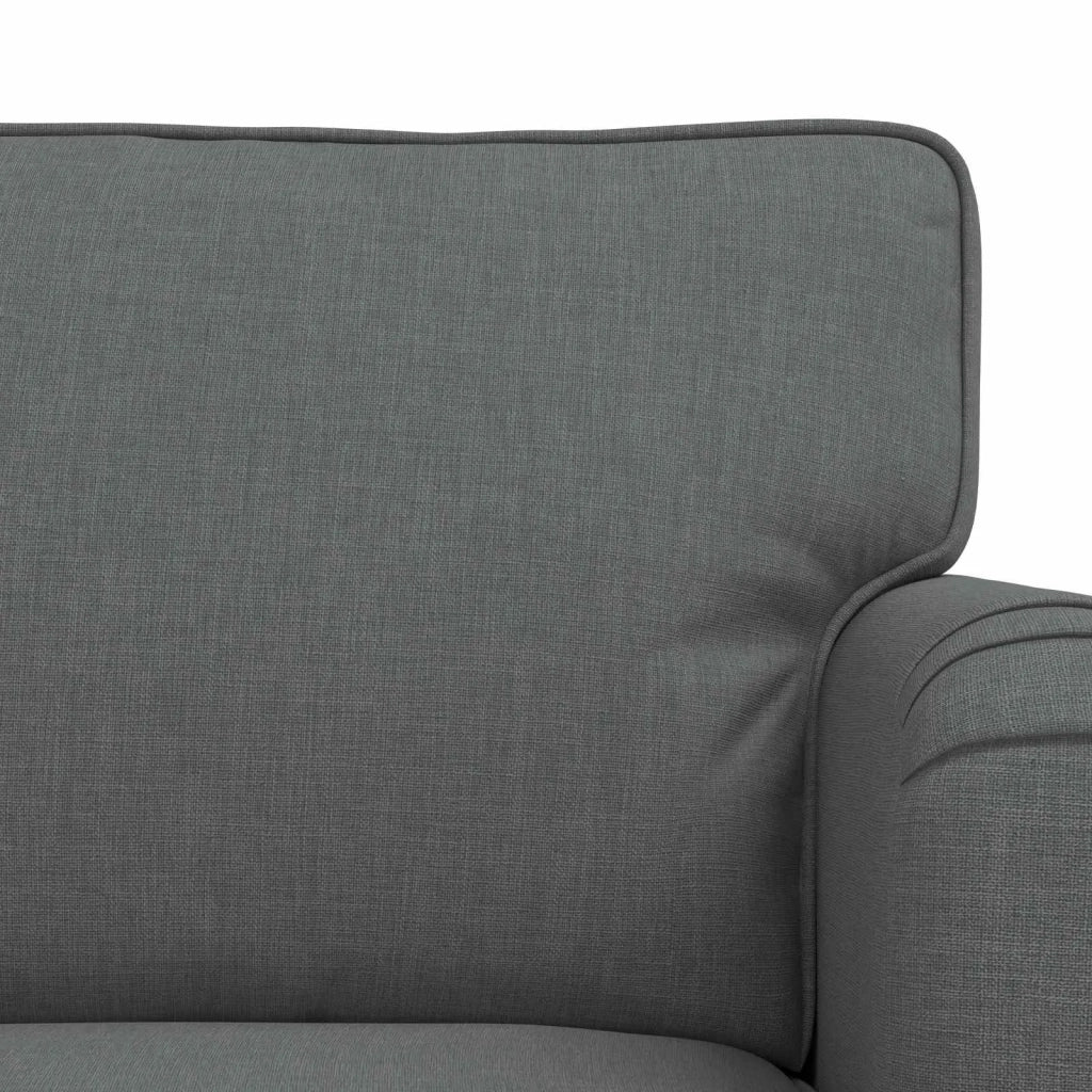 Set di divani 2 pcs Grigio scuro 162 x 80 x 85 cm Tessuto