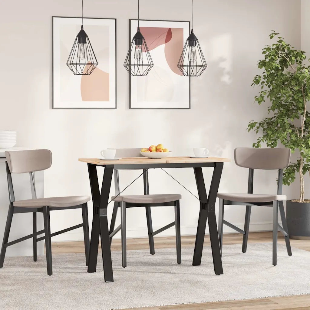 Telaio Gambe a Y per Tavolo da Pranzo 80x40x73 cm in Acciaio 357933