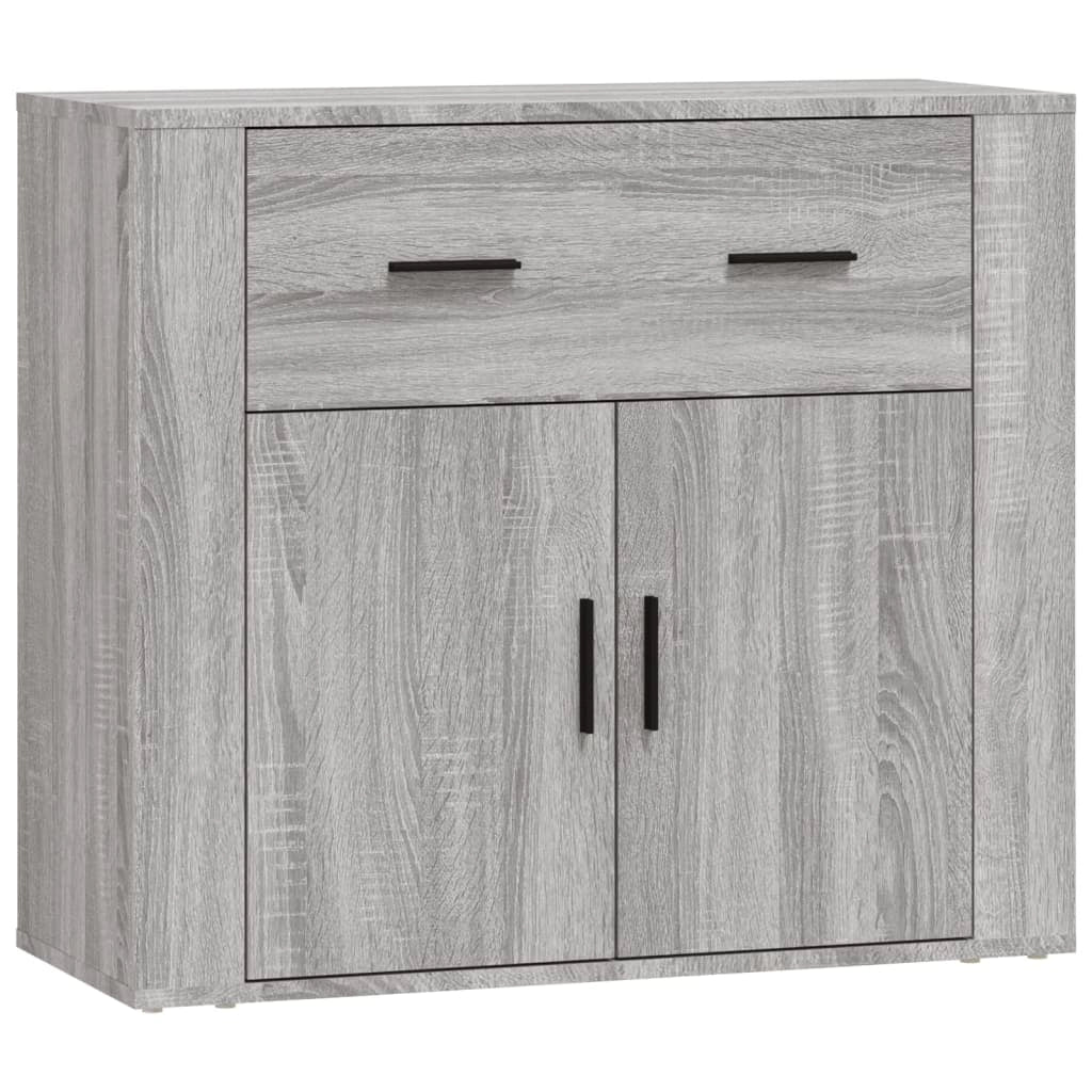 Buffet credenza cassettiera armadio mobile contenitore organizer per cucina soggiorno salotti 3 pezzi legno ingegnerizzato Sonoma grigio 02_0037187
