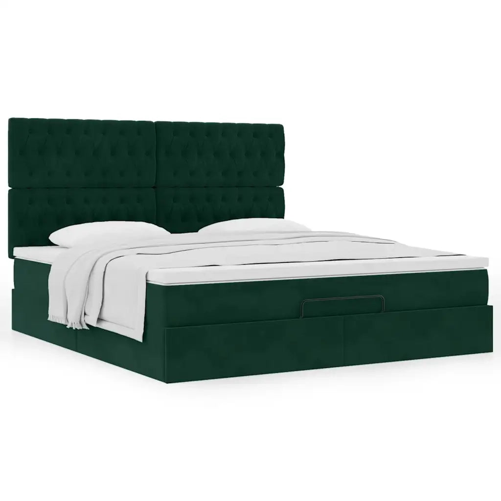 Struttura Letto Pouf con Materassi 180x200 cm Velluto 3313562