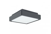 Plafoniera esterna LED 18W quadrata grigio scuro IP65