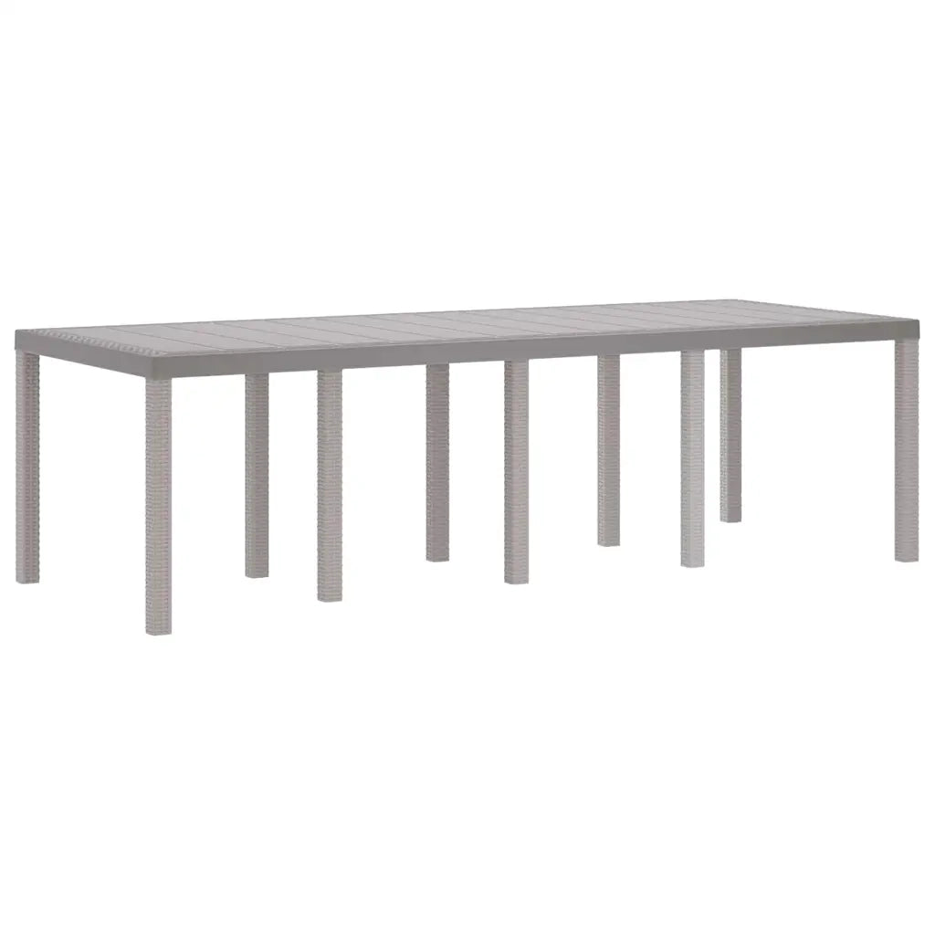 Set da Pranzo per Giardino 9 pcs Bianco Polipropilene