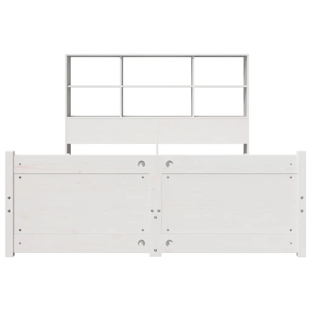 Letto Libreria senza Materasso Bianco 120x200 cm Legno di Pino 3322470
