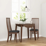 Sedie da Pranzo con Cuscini 2pz Marrone Legno Massello di Hevea 4102454