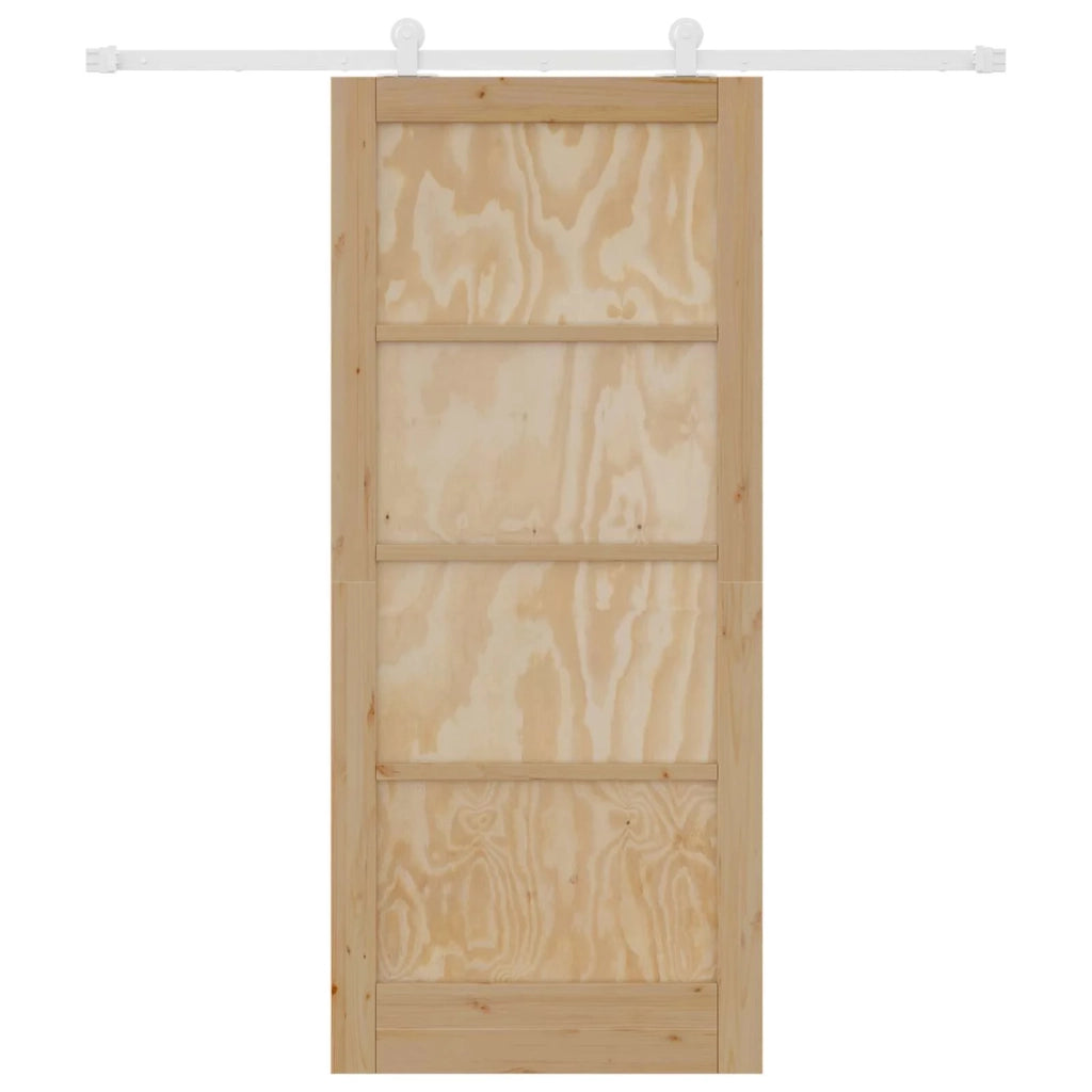 Porta scorrevole Naturale e Bianco 86 x 198,5 cm