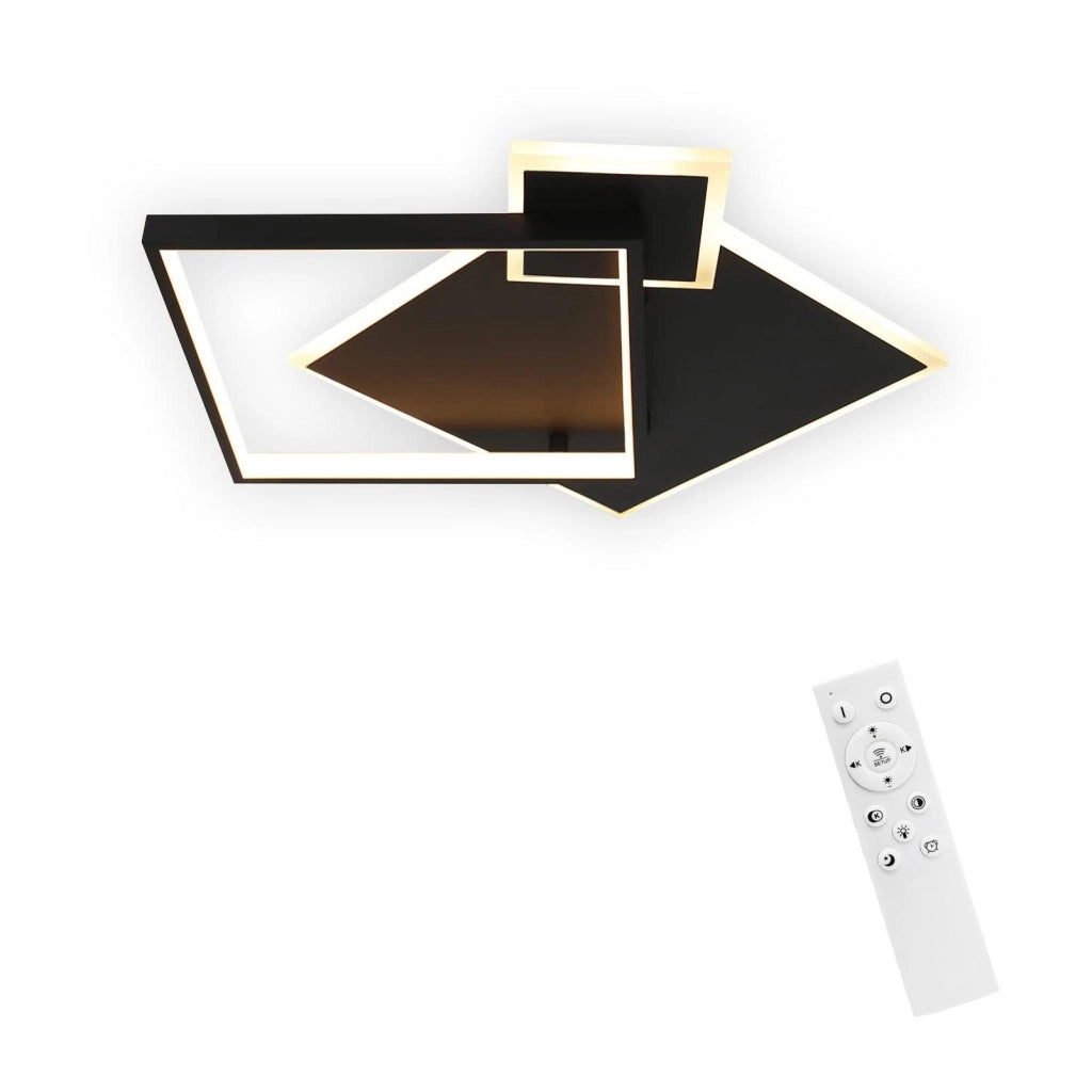 ZMH Lampada da soffitto LED design moderno metallo telecomando per soggiorno