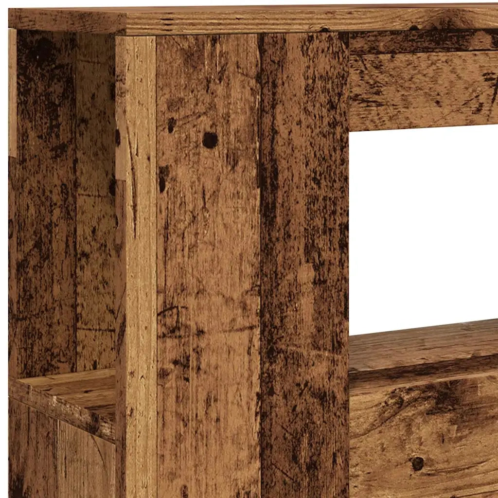 Testiera LED Legno Antico 100x18,5x103,5 cm Legno Multistrato