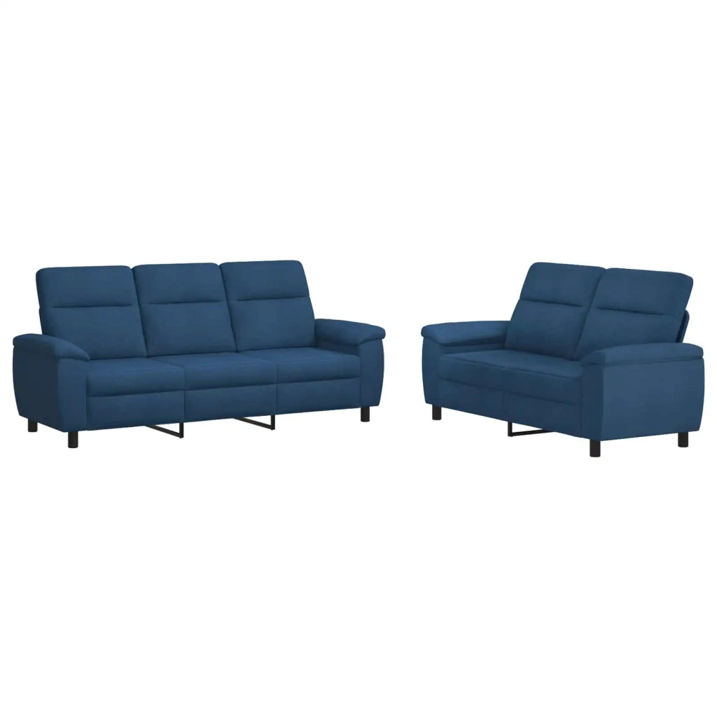 Set di divani 2 pcs Blu Tessuto 3430720