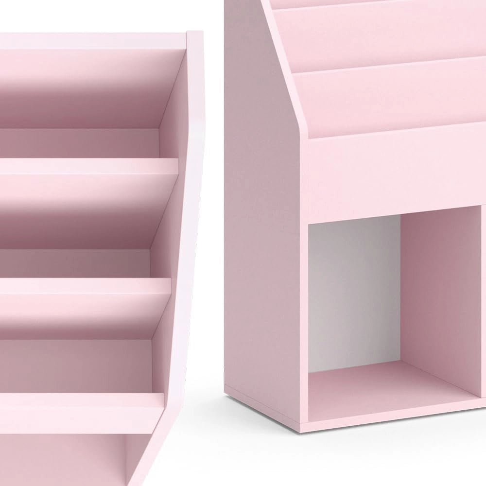 Libreria bambini Luigi, rosa, 72 x 79 cm Senza box pieghevole, combinabile per riporre libri e giocattoli