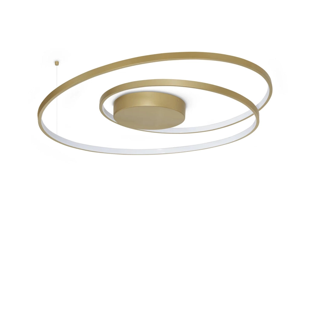 Plafoniera Collezione OZ LED 52W Luce Calda 3000K Ottone Dimmerabile Ideal Lux