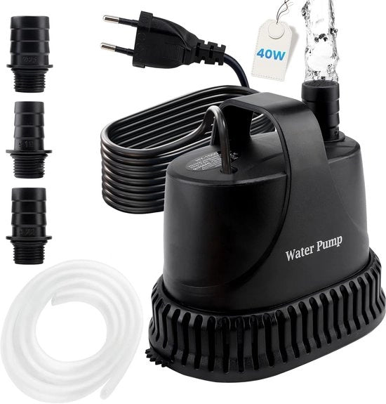 Pompa doppia 3000 L/h silenziosa con flusso d'acqua regolabile e protezione contro la fuoriuscita di acqua asciutta 40W 3 m