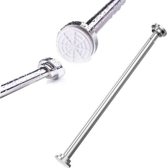 Maniglia per doccia in acciaio inossidabile - estensione senza perforazione - chiusura automatica - applicazione per bagno, toilette, armadio, cucina - altezza 105-170 cm estensibile