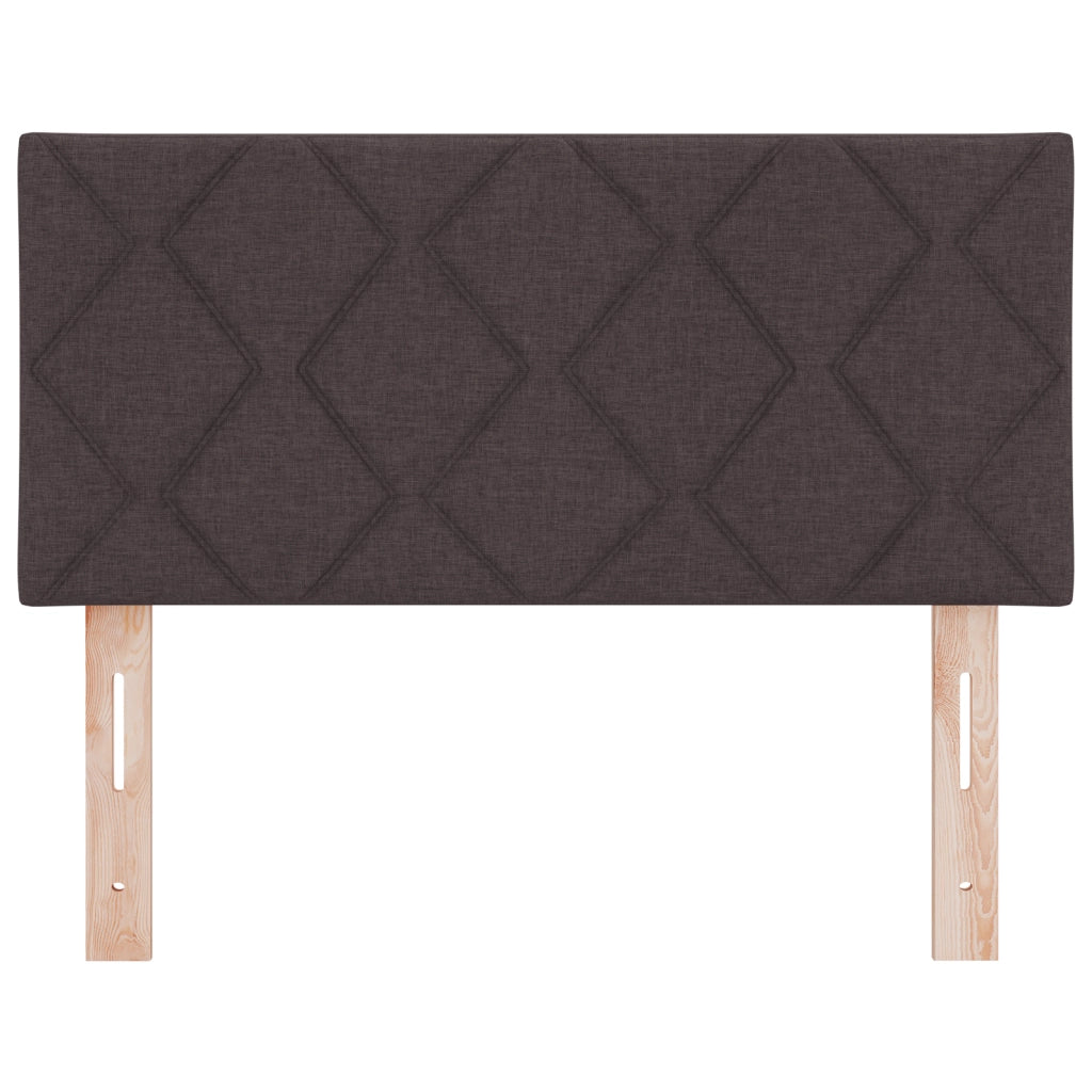 Testiera LED  Design a blocchi di diamante Marrone scuro 100 cm Tessuto