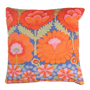 Fodera cuscino tessuto fiori arancione quadro cm40x40