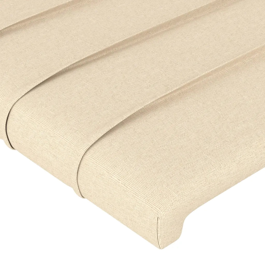 Testiera | Testata ad Orecchio Crema 103x16x118/128 cm in Tessuto