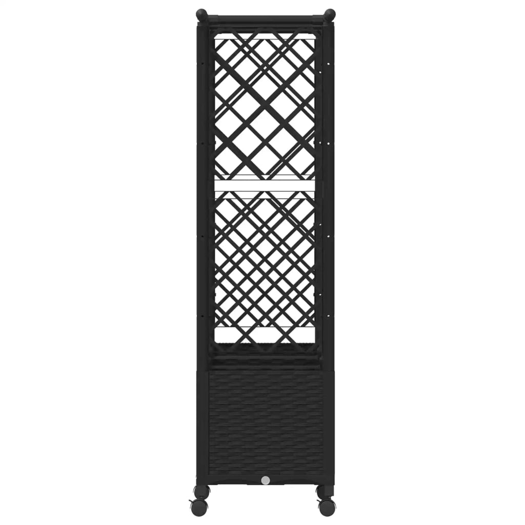 Letto Rialzato con Griglia e Tetto Nero 162,5 x 40 x 142 cm PP 3423117