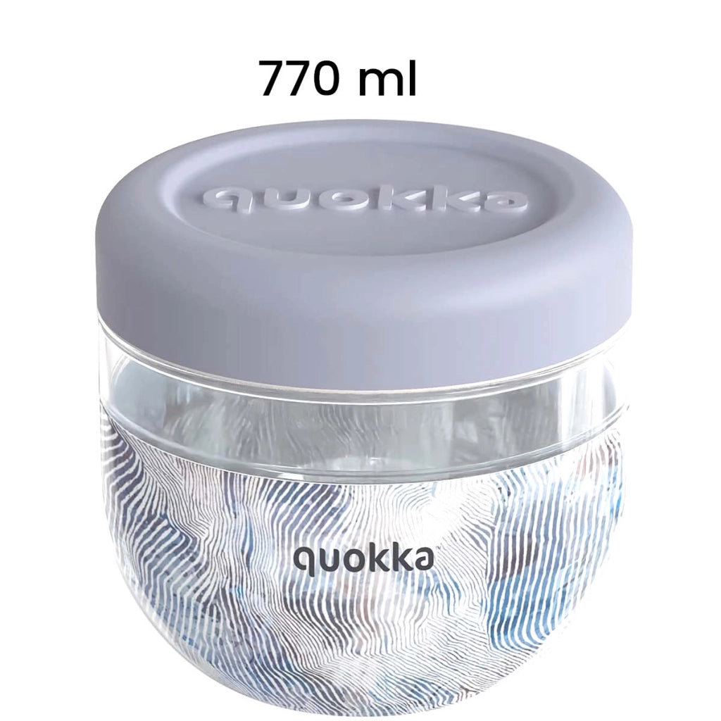 Contenitore Alimentare Design Zen 770ml con Coperchio Antiscivolo Grigio Quokka