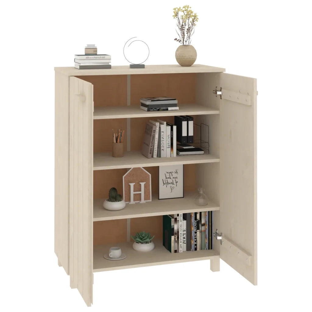 Scarpiera HAMAR ambra 85x40x108 cm in Legno Massello di Pino 340516