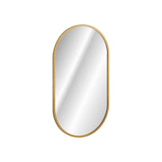 Specchio bagno LED dorato ovale 90x50 cm ultra sottile