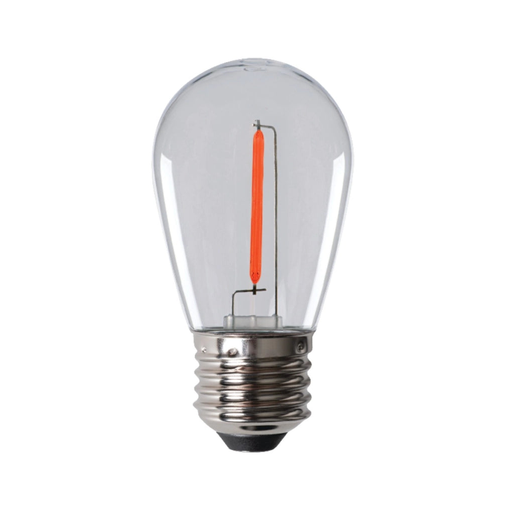 Lampadina LED Filament ST45 E27 0,9W rossa Kanlux esterna