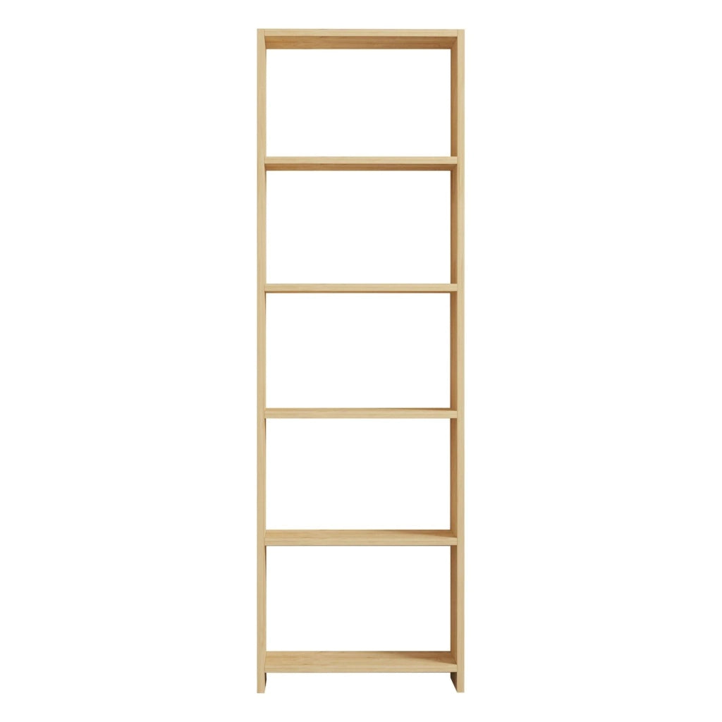 Biblioteca Paupisi, Libreria 5 Ripiani, 50x20x160h cm Marrone Rovere